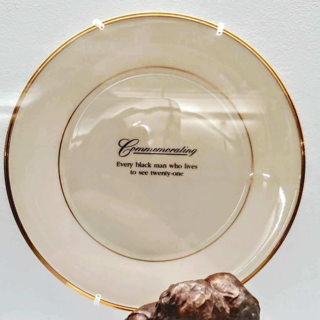 A plate by artist  Carrie Mae Weems